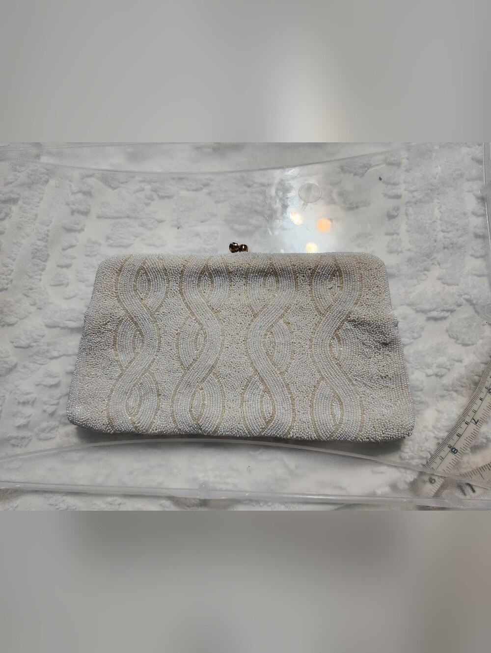 Magid Vintage Hand Beaded Purse Evening Bag, Made in Japan Clutch